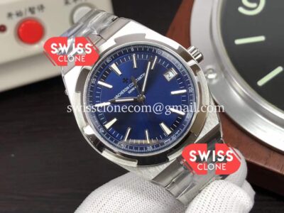 Vacheron Constantin Overseas 1:1 Mirror Swiss Replica in Steel Blue Dial Super Clone Watch