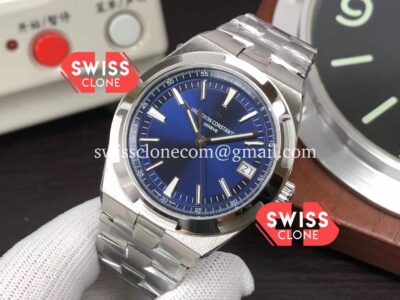 Vacheron Constantin Overseas 1:1 Mirror Swiss Replica in Steel Blue Dial Super Clone Watch