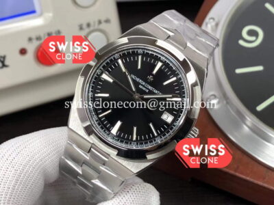 Vacheron Constantin Overseas Black Dial Steel Strap 1:1 Mirror Super Clone Watch