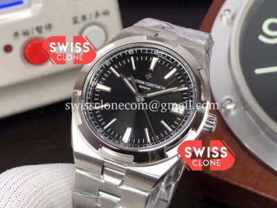 Vacheron Constantin Overseas Black Dial Steel Strap 1:1 Mirror Super Clone Watch
