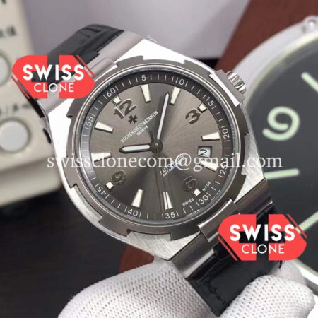 Vacheron Constantin Overseas Grey Dial Leather Strap High Resolution View