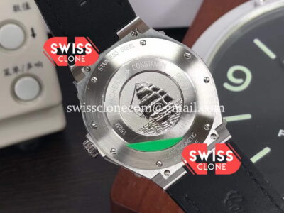 Vacheron Constantin Overseas Grey Dial Leather Strap 1:1 Mirror Super Clone Watch
