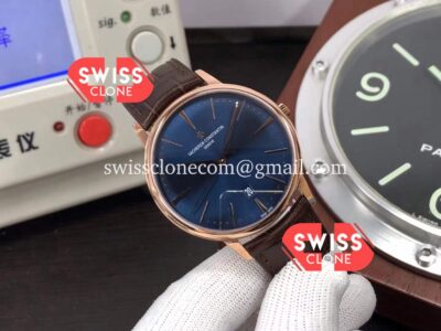 Vacheron Constantin Patrimony Rose Gold Blue Dial 40MM 904L Steel 1:1 Mirror Super Clone Watch