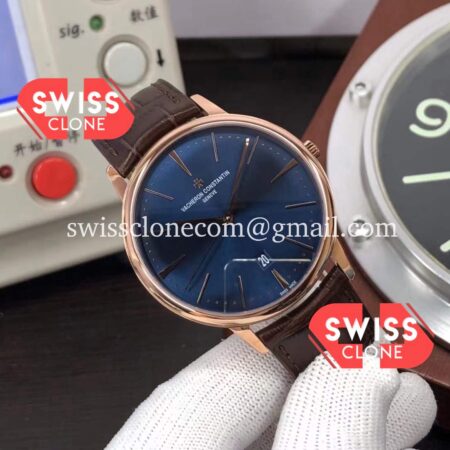 Vacheron Constantin Patrimony Rose Gold Blue Dial 40MM 904L High Resolution View