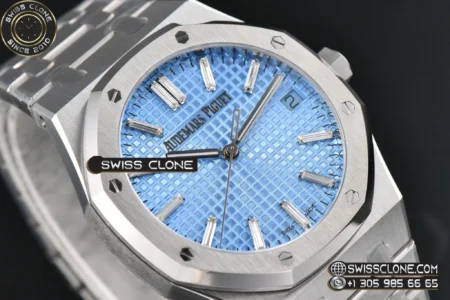 Audemars Piguet Royal Oak 15510 41mm ’50th Anniversary’ Ice Blue Dial Diamond Marker High Resolution View