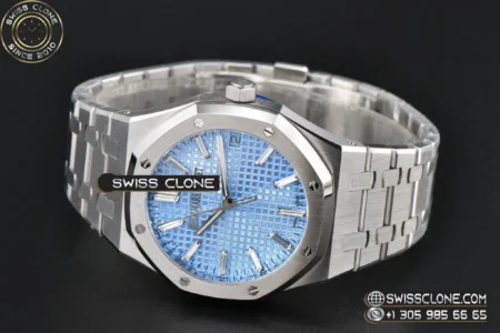 Audemars Piguet Royal Oak 15510 41mm ’50th Anniversary’ Ice Blue Dial Diamond Marker High Resolution View