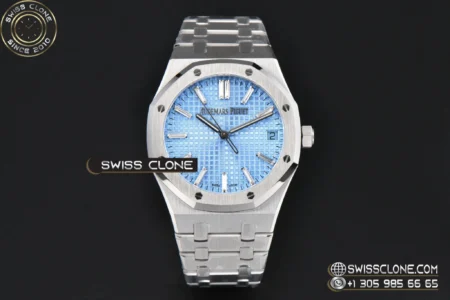 Audemars Piguet Royal Oak 15510 41mm ’50th Anniversary’ Ice Blue Dial Diamond Marker High Resolution View