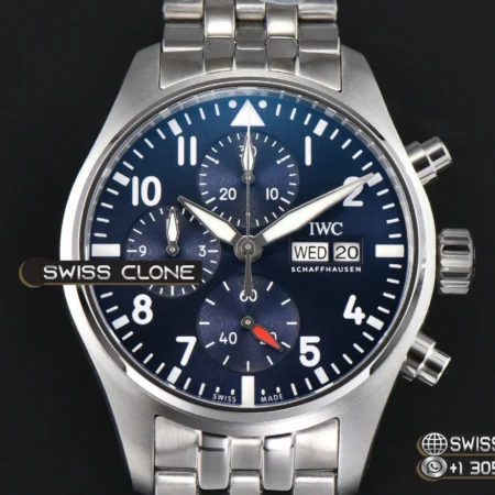 IWC Pilot Chrono IW388102 41mm Blue Dial (APSF) High Resolution View