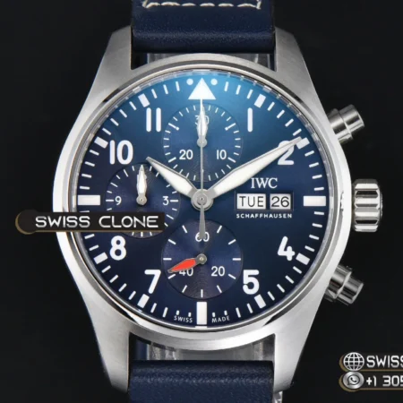 IWC Pilot Chrono IW388101 Blue Dial 41mm High Resolution View