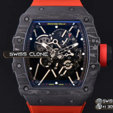 Richard Mille RM035 01 Real NTPT 44.5 x 50mm Black Skeleton Dial Red Crown Red Rubber CAL.RMUL3 High Resolution View