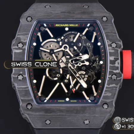 Richard Mille RM035 01 Real NTPT 44.5x50mm Black Skeleton Dial Red Crown Black Rubber CAL.RMUL3 High Resolution View