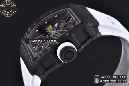 Richard Mille RM035 02 Real NTPT 44.5x50mm Black Skeleton Red Marker Dial White Crown White Rubber High Resolution View