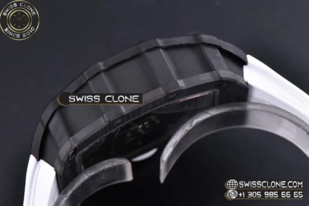 Richard Mille RM035 02 Real NTPT 44.5x50mm Black Skeleton Red Marker Dial White Crown White Rubber High Resolution View