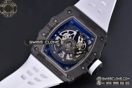 Richard Mille RM035 02 Real NTPT 44.5x50mm Black Skeleton Red Marker Dial White Crown White Rubber High Resolution View