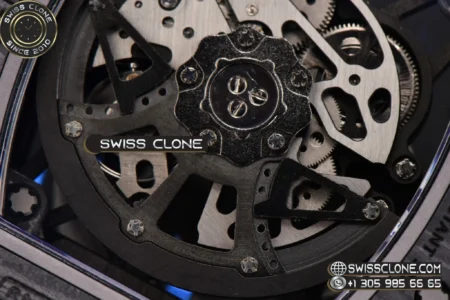 Richard Mille RM035 02 Real NTPT 44.5x50mm Black Skeleton Red Marker Dial White Crown White Rubber High Resolution View
