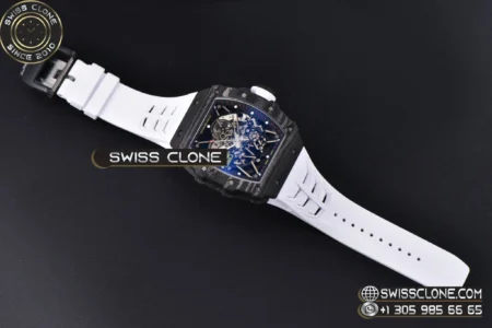 Richard Mille RM035 02 Real NTPT 44.5x50mm Black Skeleton Red Marker Dial White Crown White Rubber High Resolution View