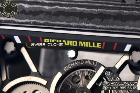 Richard Mille RM035 02 Real NTPT 44.5x50mm Black Skeleton Red Marker Dial White Crown White Rubber High Resolution View