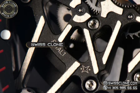 Richard Mille RM035 02 Real NTPT 44.5x50mm Black Skeleton Red Marker Dial White Crown White Rubber High Resolution View