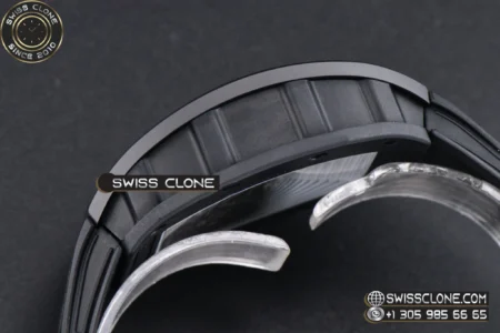 Richard Mille RM055 Ceramic 42.7mm Black Bezel Black Skeleton Dial Black Crown on Black Rubber RMUL2 High Resolution View