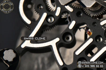 Richard Mille RM055 Ceramic 42.7mm Black Bezel White Skeleton Dial Black Crown on Black Rubber RMUL2 High Resolution View