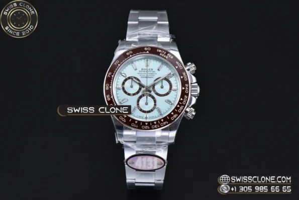 Rolex Daytona 126506 40mm UFO 904L Ice Blue Crystal Dial Diamond Markers Braclet UF4131(Free Sprung) Super Clone