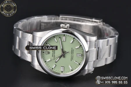 Rolex Oyster Perpetual 36mm 126000 316L Pistachio Green Dial SH3132 High Resolution View