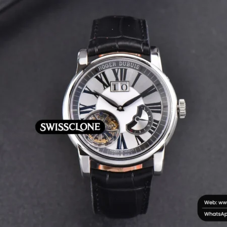 Audemars Piguet Hommage Flying Tourbillon RDDBHO0568 JBF 43mm White Dial Black Croc Leather High Resolution View