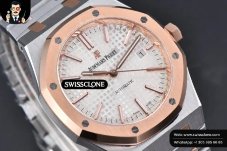 Audemars Piguet Royal Oak 15400 RG/SS 41mm IPF White Textured Dial RG/SS High Resolution View