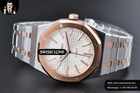 Audemars Piguet Royal Oak 15400 RG/SS 41mm IPF White Textured Dial RG/SS High Resolution View