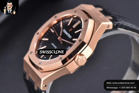 Audemars Piguet Royal Oak 15400 JF Black Dial Black Leather MY9015 High Resolution View
