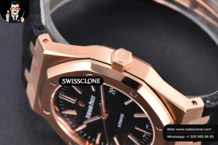 Audemars Piguet Royal Oak 15400 JF Black Dial Black Leather MY9015 High Resolution View