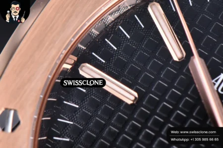 Audemars Piguet Royal Oak 15400 JF Black Dial Black Leather MY9015 High Resolution View