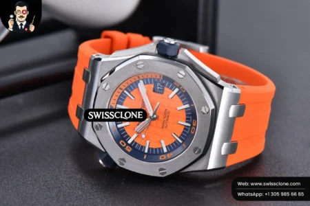 Audemars Piguet Royal Oak Offshore Diver 15710 Orange JF 42mm Orange Rubber High Resolution View