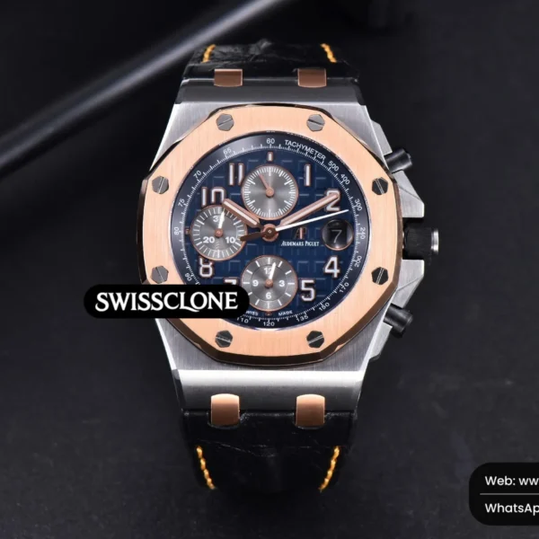 Audemars Piguet Royal Oak Offshore 26471SR JF 44mm Blue Dial Black Leather High Resolution View