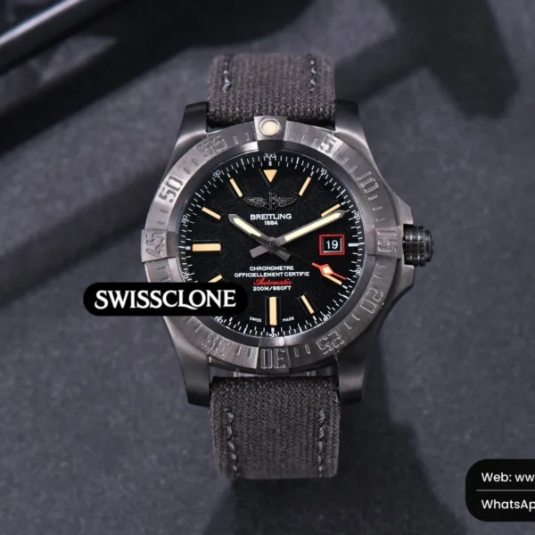 Rolex Avenger BlackBird TF 44mm Ti Black Dial Nylon High Resolution View