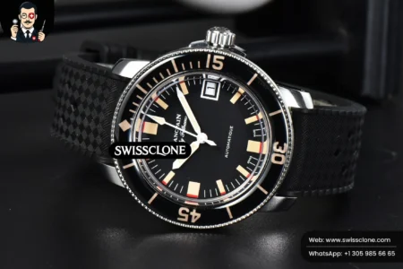 Rolex Blancpain Fifty Fathoms 5008B Barakuda 40mm GSF Black Dial Black Rubber High Resolution View