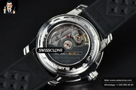 Rolex Blancpain Fifty Fathoms 5008B Barakuda 40mm GSF Black Dial Black Rubber High Resolution View