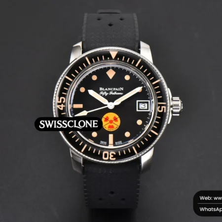 Rolex Blancpain Fifty Fathoms 5008D ‘No Rad’ 40mm GSF Black Dial Black Rubber High Resolution View