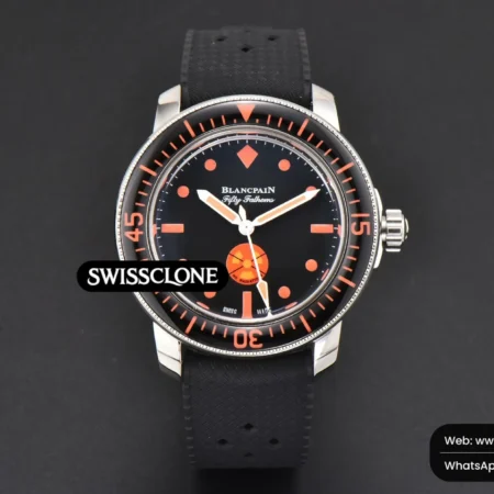 Rolex Blancpain Fifty Fathoms 5008E ‘No Rad Only’ 40mm GSF Black Dial Black Rubber High Resolution View