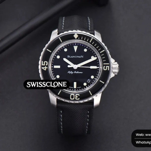 Rolex Blancpain Fifty Fathoms Black 45mm Black Dial High Resolution View