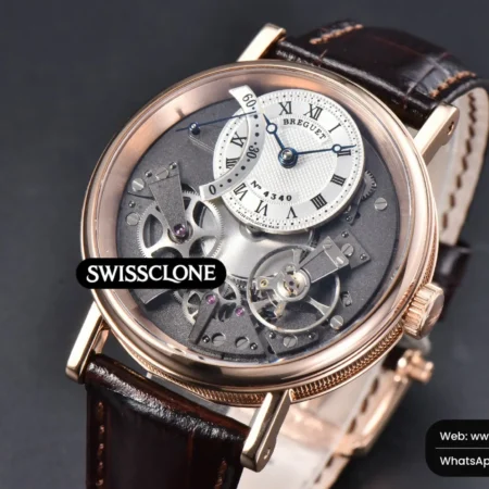 Rolex Breguet Tradition 7057BR 40mm Gray Dial White Subdial Black Leather High Resolution View