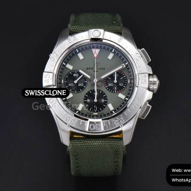 Breitling Avenger Chronograph 44mm BLSF Green/Black Dial Green Nylon High Resolution View