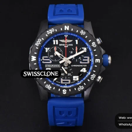 Breitling Endurance Pro 44mm OF Blue Chronometer Dial Blue Rubber Quartz High Resolution View