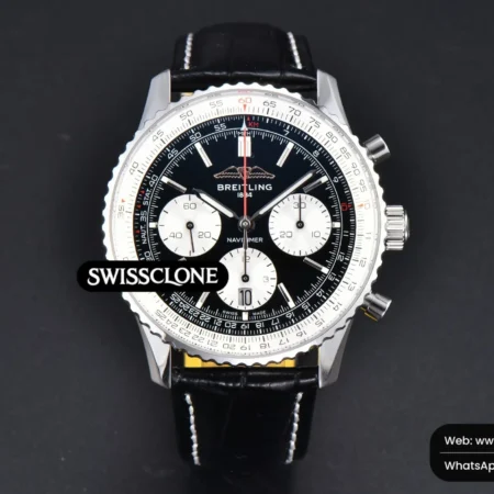 Breitling Navitimer B01 43mm BLSF Black Dial Black Leather High Resolution View