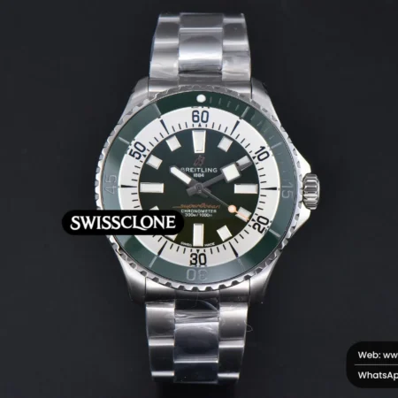 Breitling SuperOcean 44mm TF Green/White Dial High Resolution View