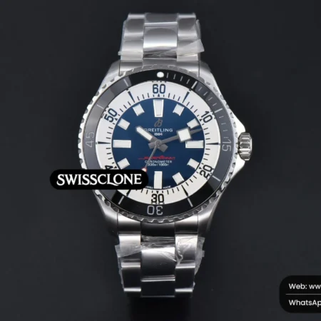 Breitling SuperOcean 44mm TF Black Bezel Blue/White Dial High Resolution View