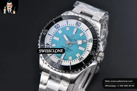 Breitling SuperOcean 44mm TF Tiffany Blue/White Dial High Resolution View