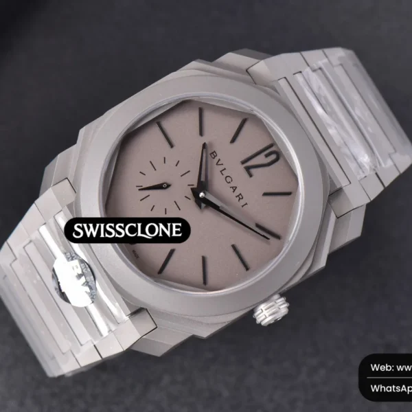 Rolex BVLGARI Octo 42mm Cream Gray Dial 9015 High Resolution View