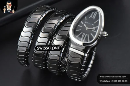 Rolex Bvlgari Serpenti Spiga 35mm Polycyclic Black Ceramic Black Dial Quartz High Resolution View