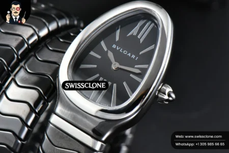 Rolex Bvlgari Serpenti Spiga 35mm Polycyclic Black Ceramic Black Dial Quartz High Resolution View